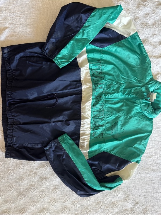 adidas Other - 90’s Team Adidas originals vintage Hooded windbreaker men’s Large